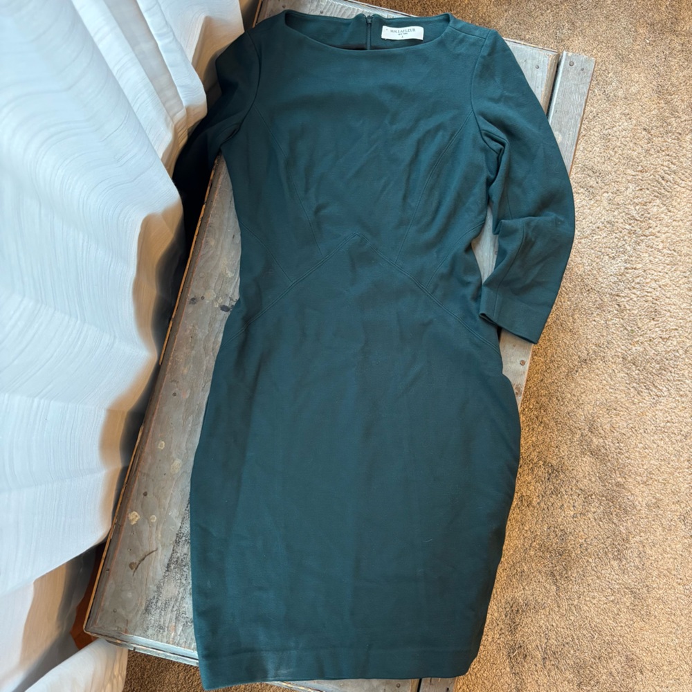 MM LeFleur forest green sheath dress | size 4